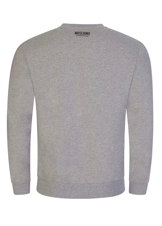 MOSCHINO TAPE COTTON FLEECE SWEATSHIRT - DARK GREY