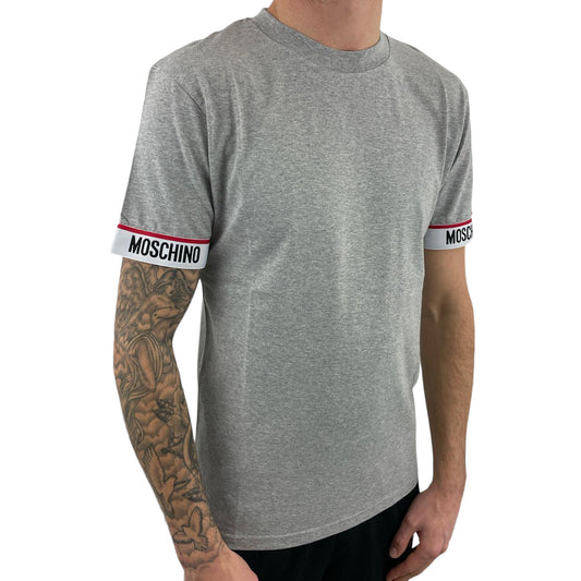 MOSCHINO ARM TAPE TSHIRT - GREY