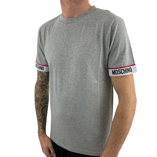 MOSCHINO ARM TAPE TSHIRT - GREY