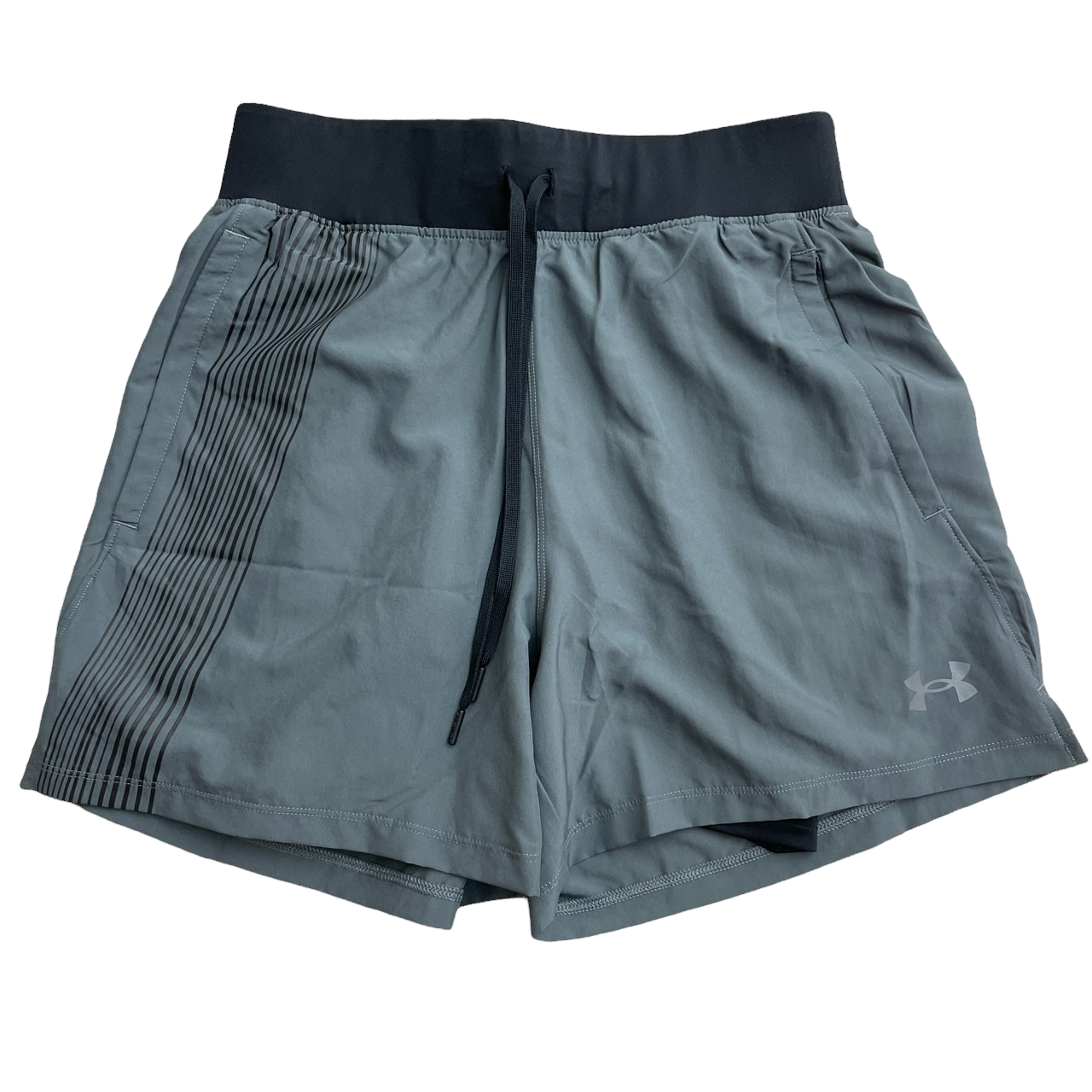 UNDER ARMOUR SPEED STRIDE 2 IN 1 SHORTS - GREY