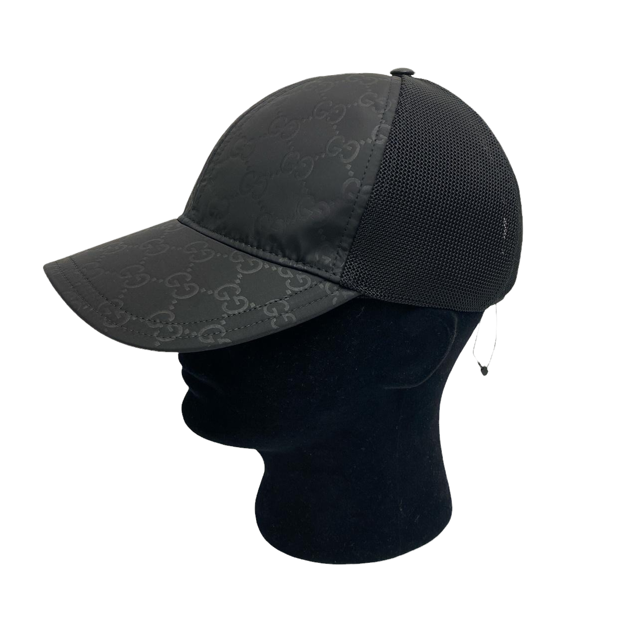 GUCCI GG NYLON MESH BASEBALL CAP - BLACK