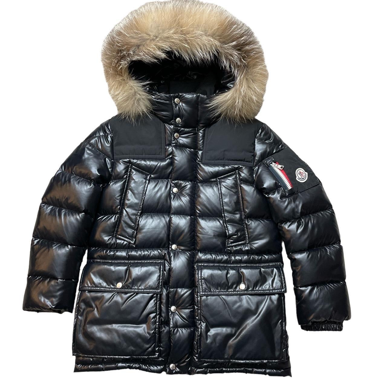 KIDS MONCLER DOWN PADDED PARKA - BLACK