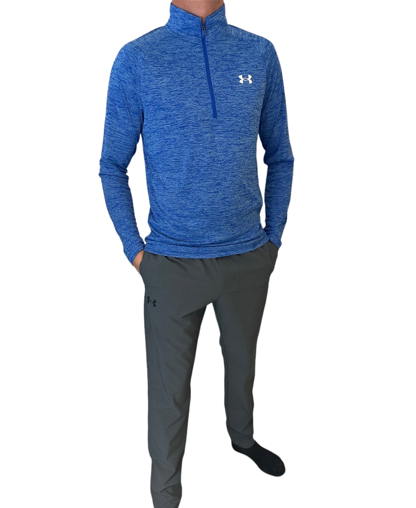 UNDER ARMOUR TECH FULL TRACKSUIT - ROYAL BLUE / GREY