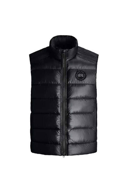 CANADA GOOSE BLACK DISC GARSON LOGO DOWN GILET BODYWARMER VEST - BLACK