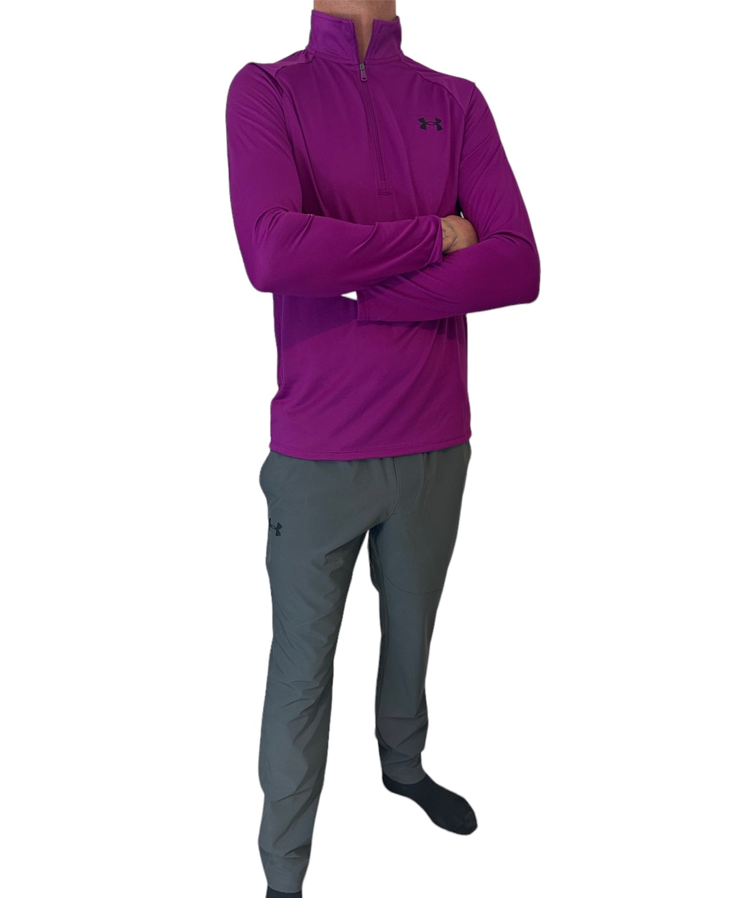 UNDER ARMOUR TECH FULL TRACKSUIT - GRAPE / GREY