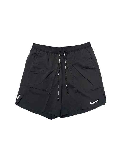 NIKE DRI - FIT 1.0 MILER TSHIRT & FLEX STRIDE SHORTS FULL SET - WHITE / BLACK