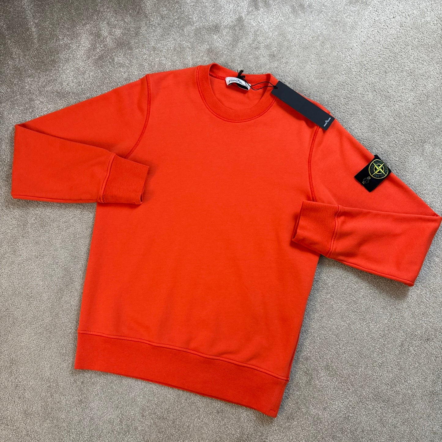 STONE ISLAND COTTON FLEECE SWEATSHIRT - FELPA