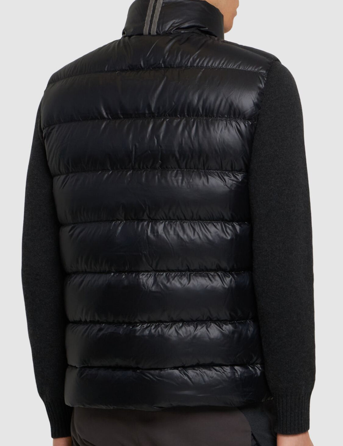 CANADA GOOSE BLACK DISC GARSON LOGO DOWN GILET BODYWARMER VEST - BLACK