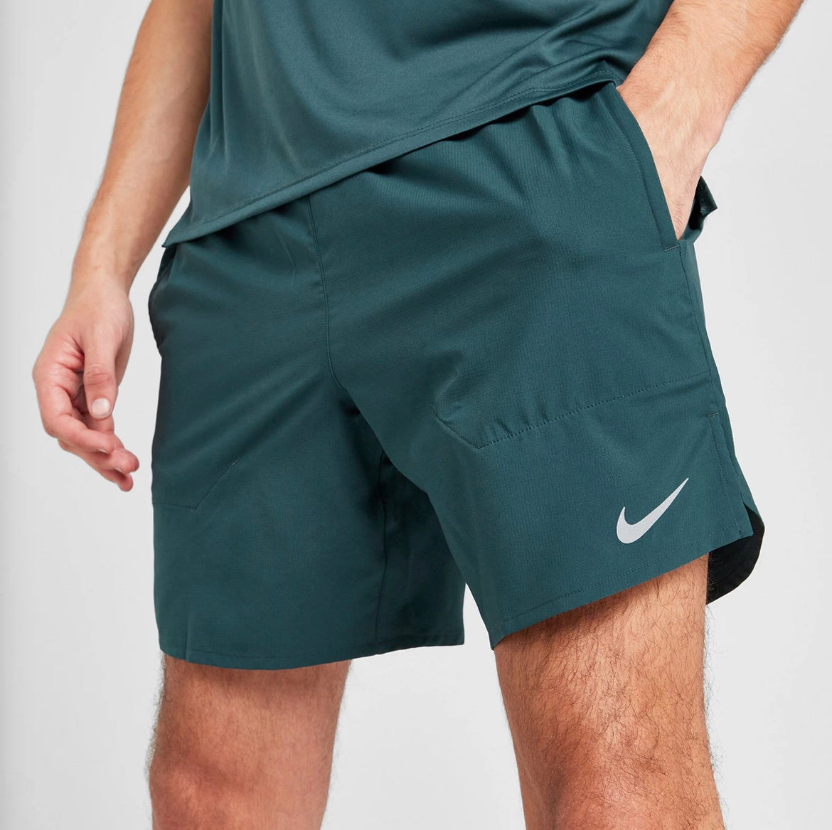 NIKE DRI FIT FLEX STRIDE 7 SHORTS TEAL