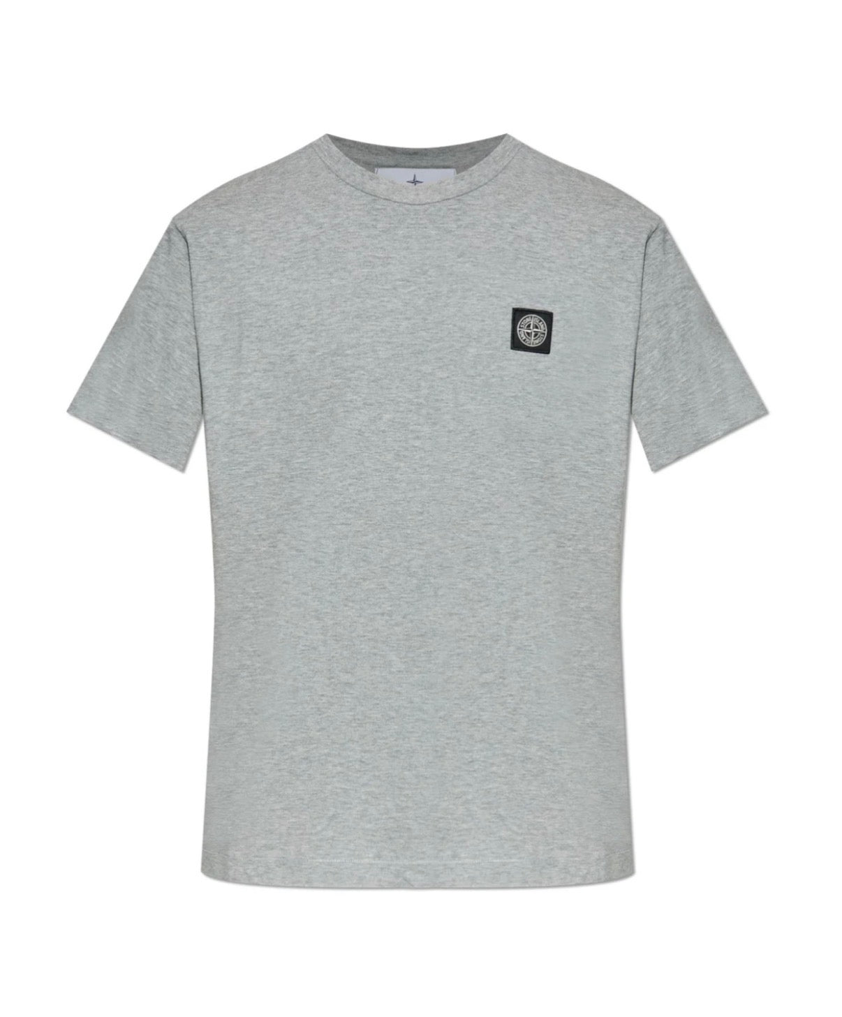 STONE ISLAND PATCH LOGO T-SHIRT - GREY