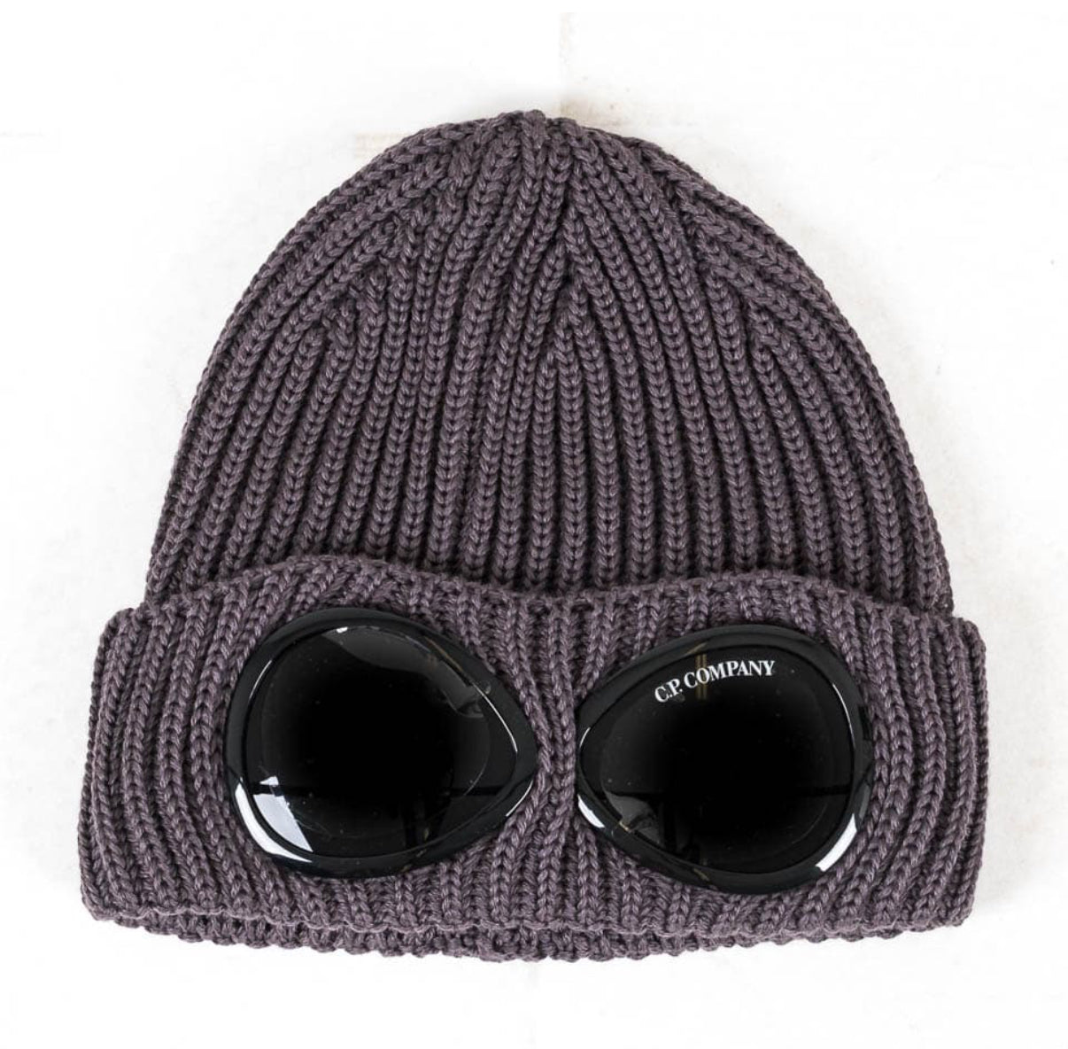C.P. COMPANY WOOL GOGGLE BEANIE HAT - VIOLET