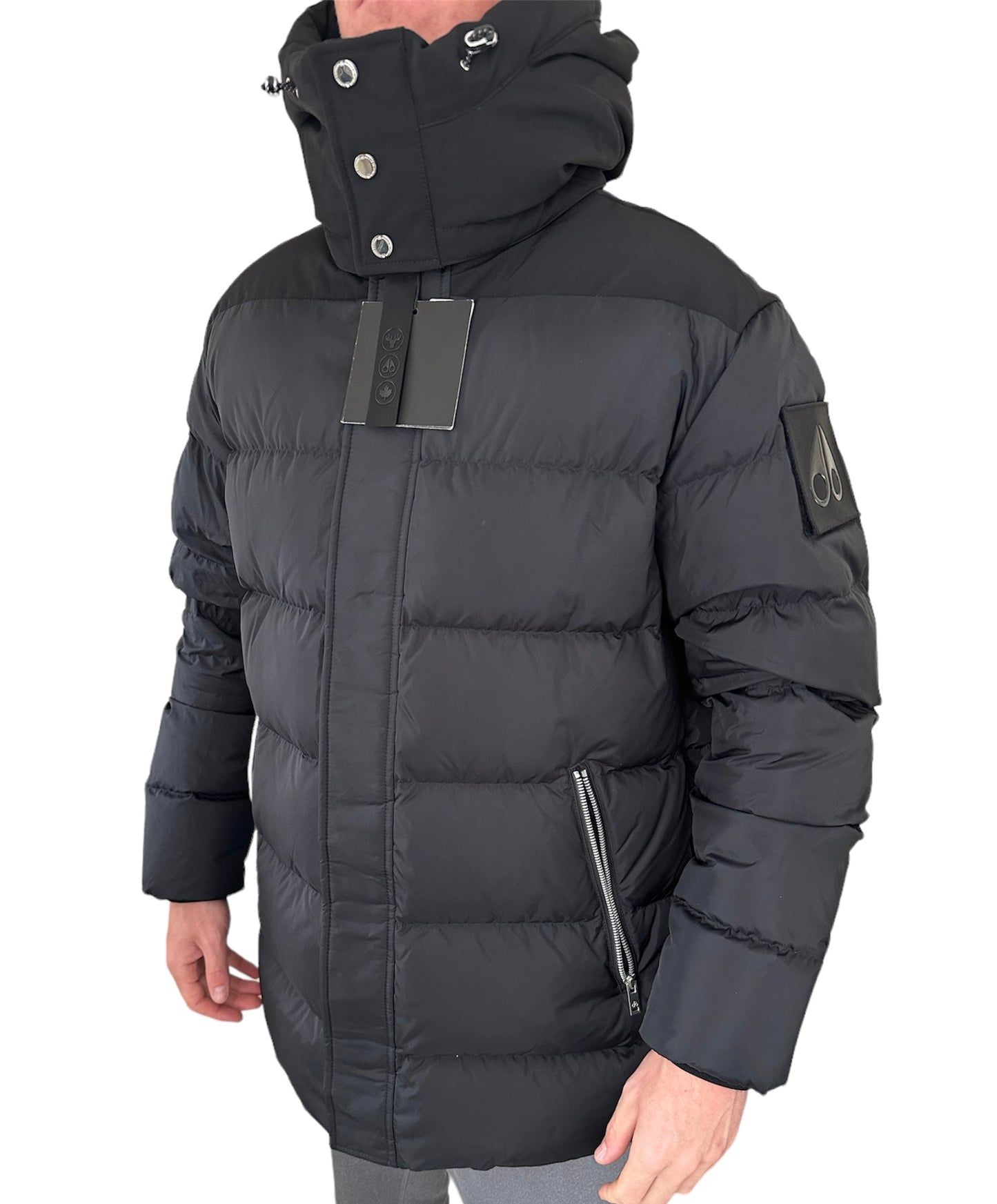 MOOSE KNUCKLES MIDGELL DOWN PUFFER JACKET - BLACK