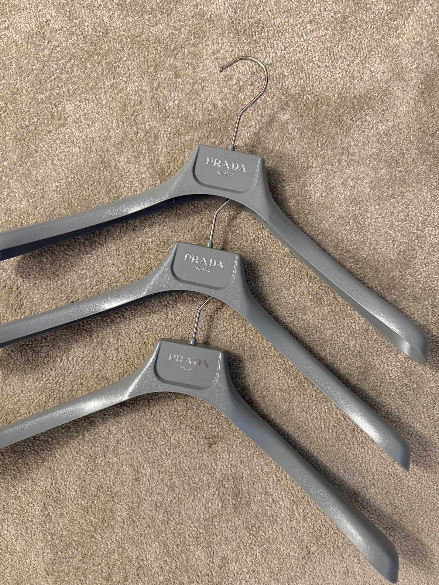 PRADA MILANO PLASTIC COAT HANGERS