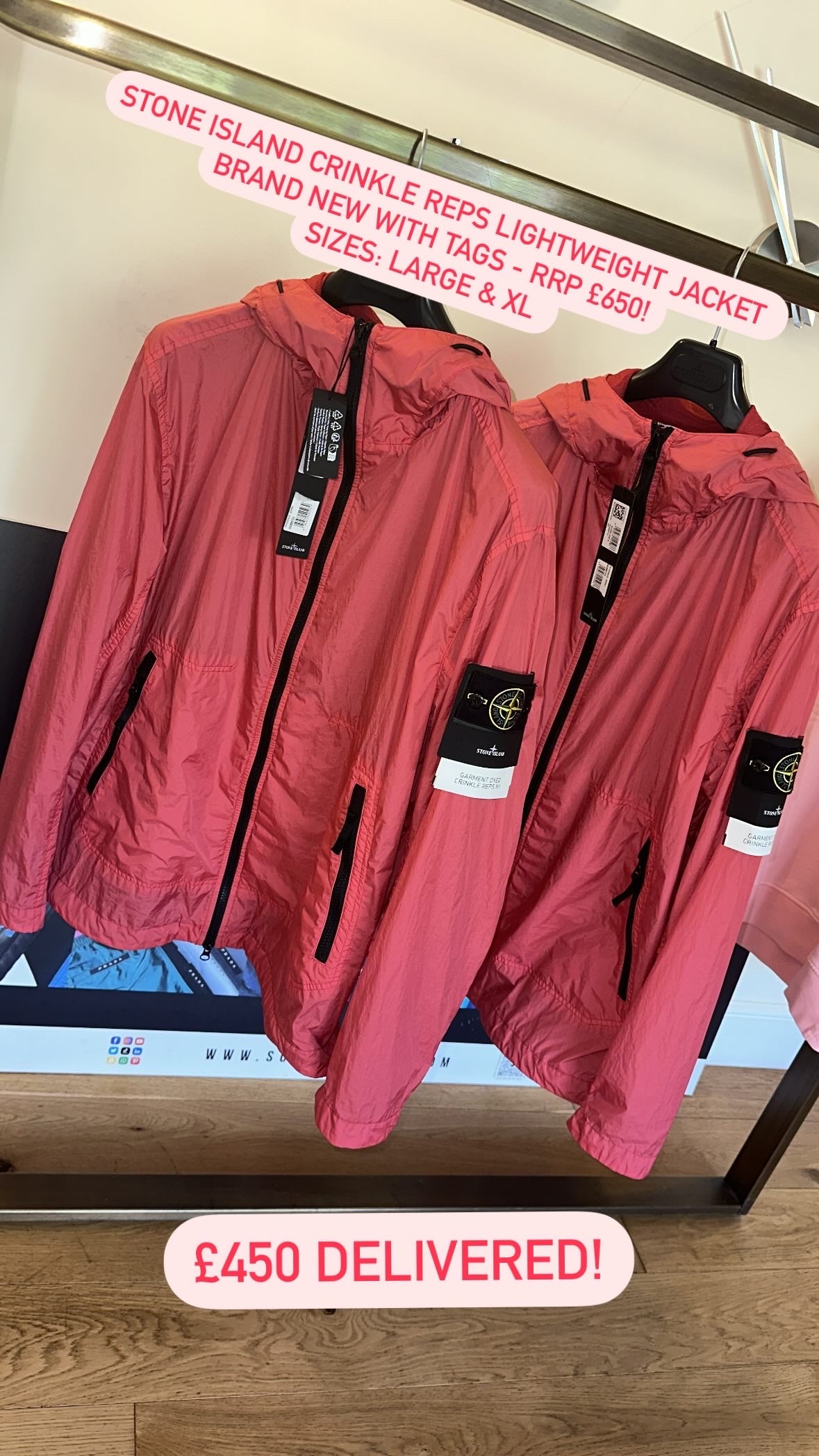 STONE ISLAND CRINKLE REPS GIUBBOTTO JACKET - CICLAMINO