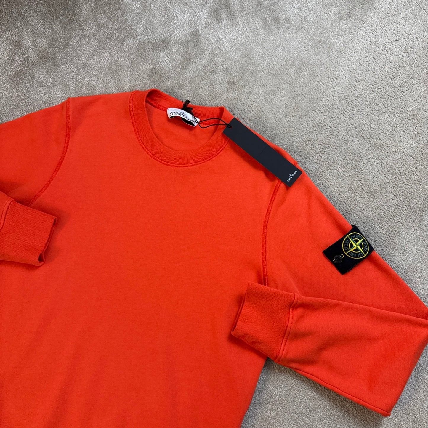 STONE ISLAND COTTON FLEECE SWEATSHIRT - FELPA