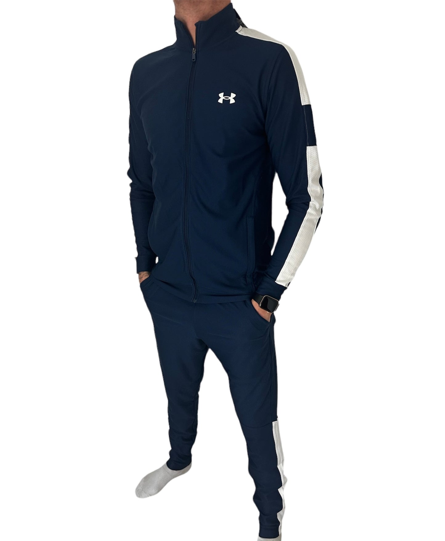 UNDER ARMOUR TWISTER LOGO FULL TRACKSUIT - NAVY