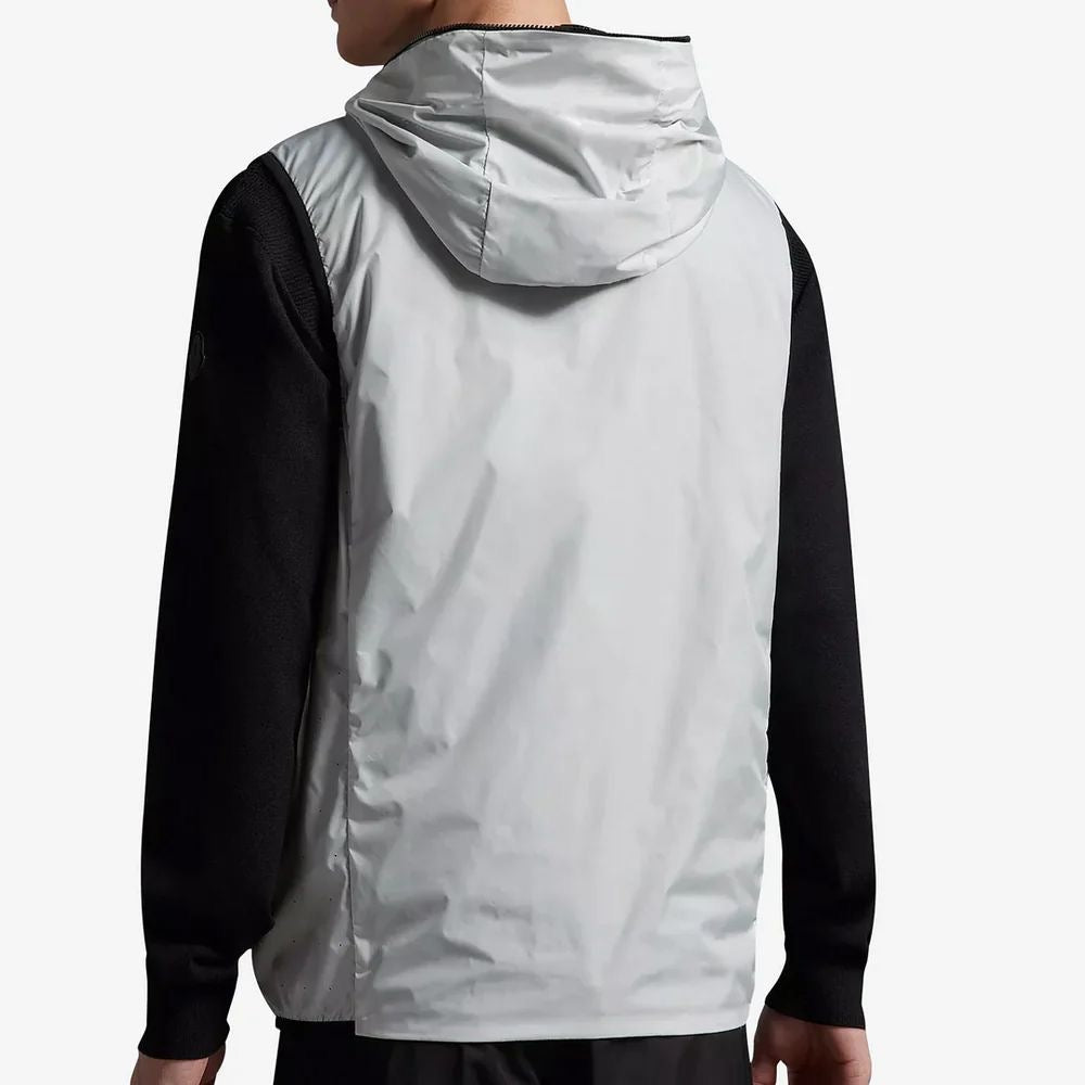 MONCLER PAKITO HOODED NYLON GILET BODYWARMER - GREY