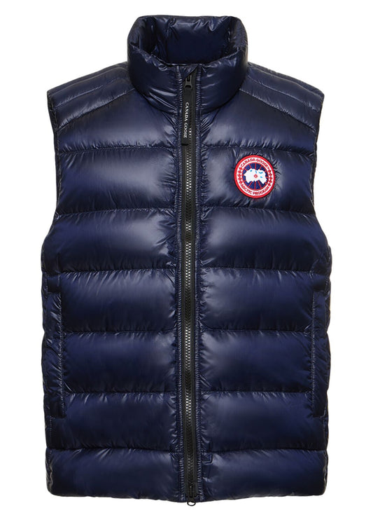 CANADA GOOSE GARSON LOGO DOWN GILET BODYWARMER VEST - NAVY