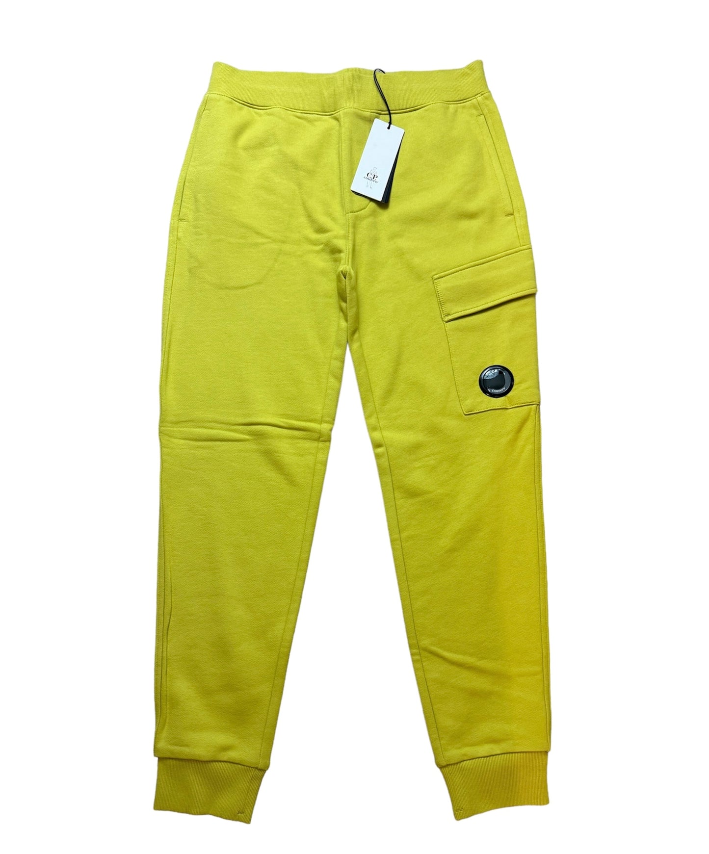 C.P. COMPANY LENS JOGGING BOTTOMS - GOLDEN PALM