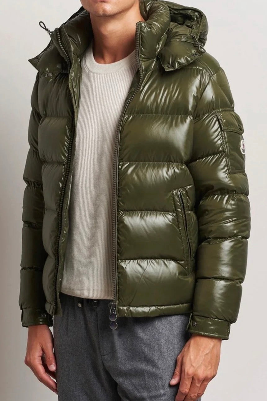MONCLER MAYA DOWN PUFFER JACKET - KHAKI