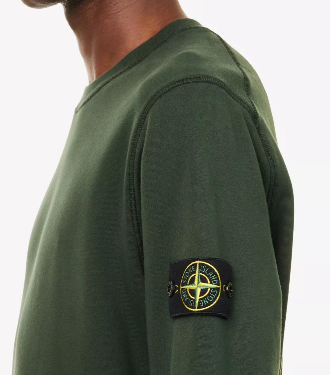 STONE ISLAND COTTON FLEECE SWEATSHIRT - MUSCHIO