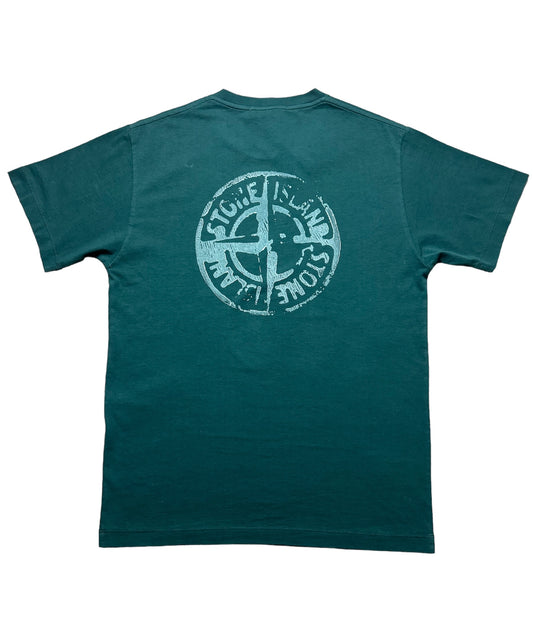 STONE ISLAND STAMP SST LOGO TSHIRT - PETROLIO