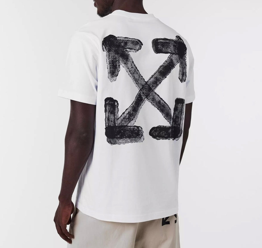 OFF WHITE SPRAY ARROW TSHIRT - WHITE