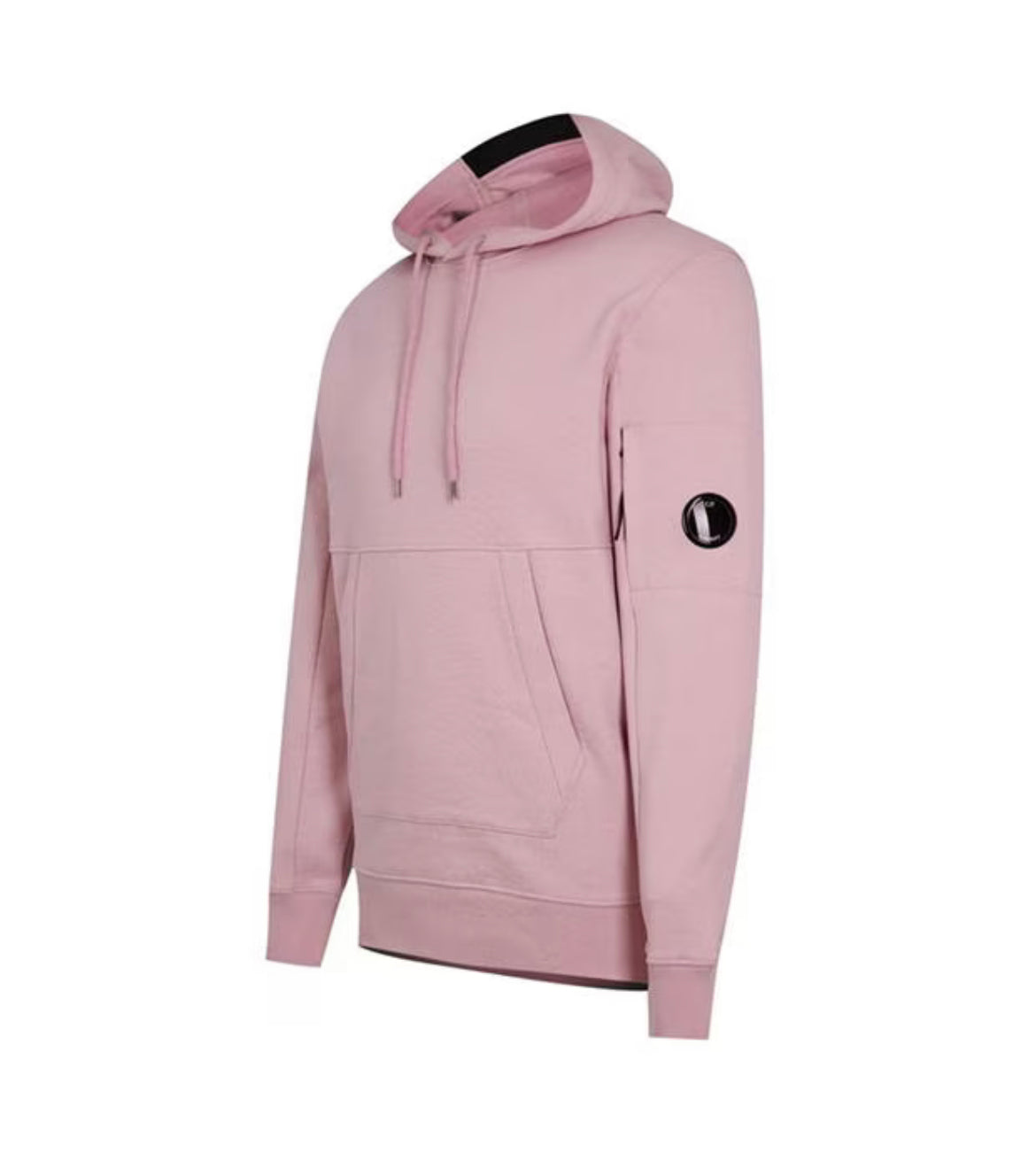 C.P. COMPANY LENS HOODED SWEATSHIRT PALE MAUVE