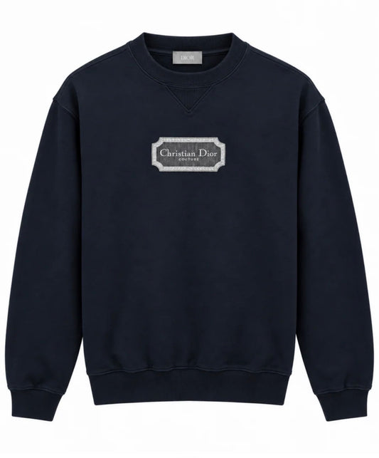 CHRISTIAN DIOR COUTURE LOGO SWEATSHIRT - NAVY