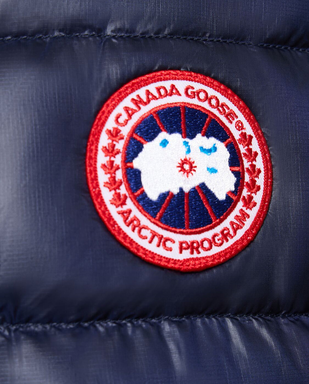 CANADA GOOSE GARSON LOGO DOWN GILET BODYWARMER VEST - NAVY