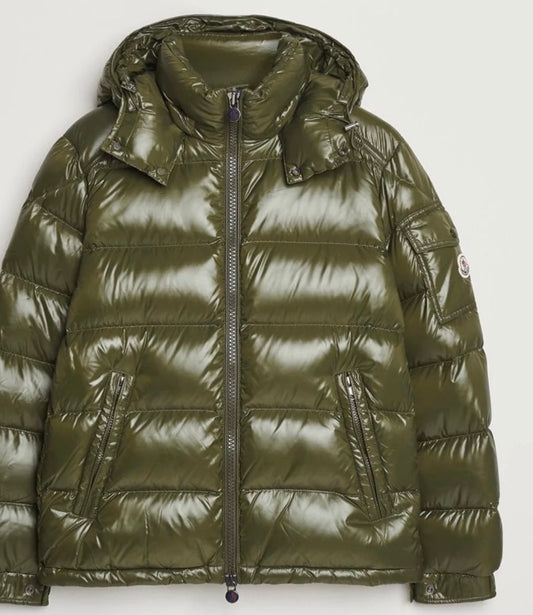 MONCLER MAYA DOWN PUFFER JACKET - KHAKI
