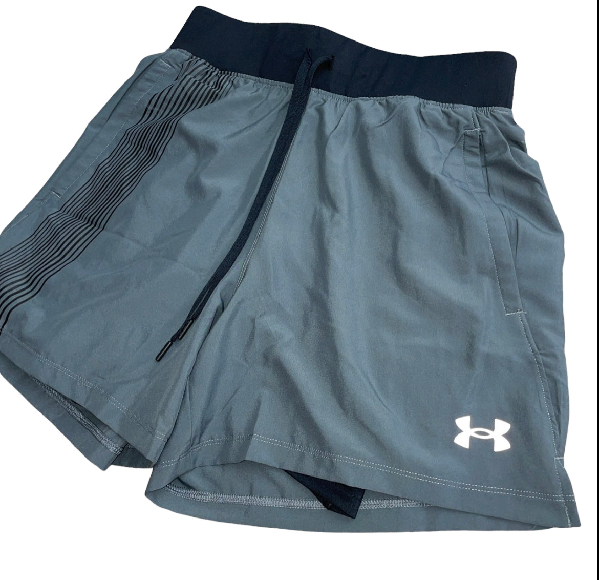 UNDER ARMOUR SEAMLESS T-SHIRT & SHORTS FULL SET - SKY BLUE / GREY