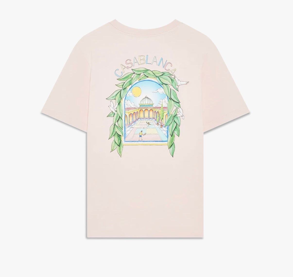 CASABLANCA L’ARCHE TENNIS CLUB T-SHIRT - PALE PINK