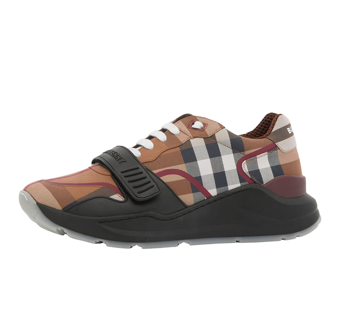 BURBERRY CHECK RAMSAY SNEAKERS - BIRCH BROWN