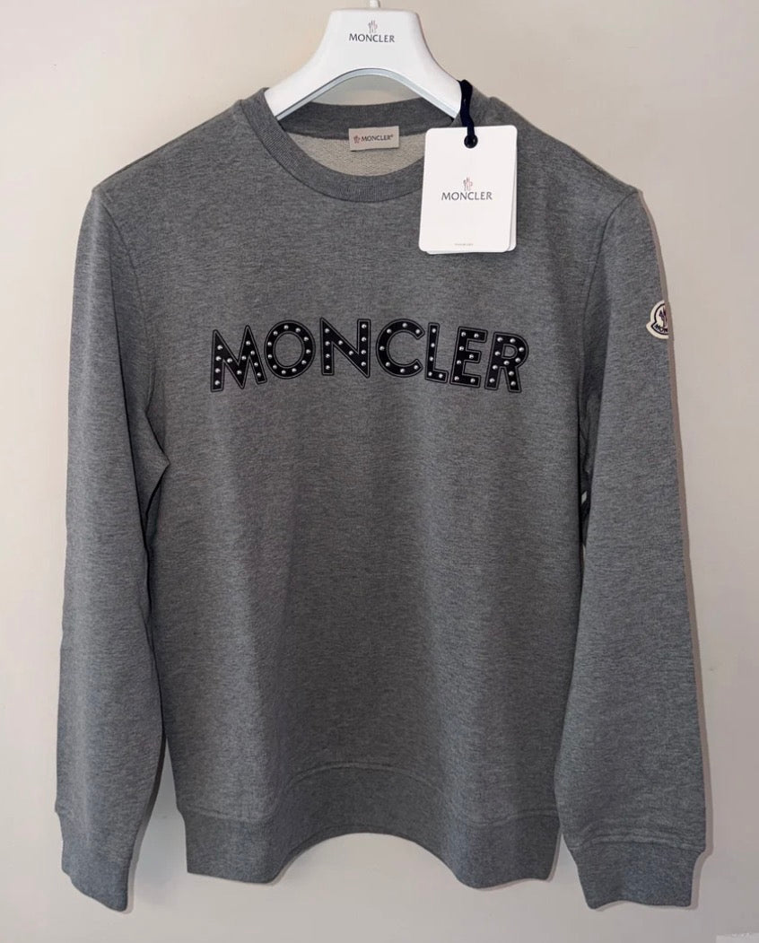 MONCLER LOGO SWEATSHIRT - GREY