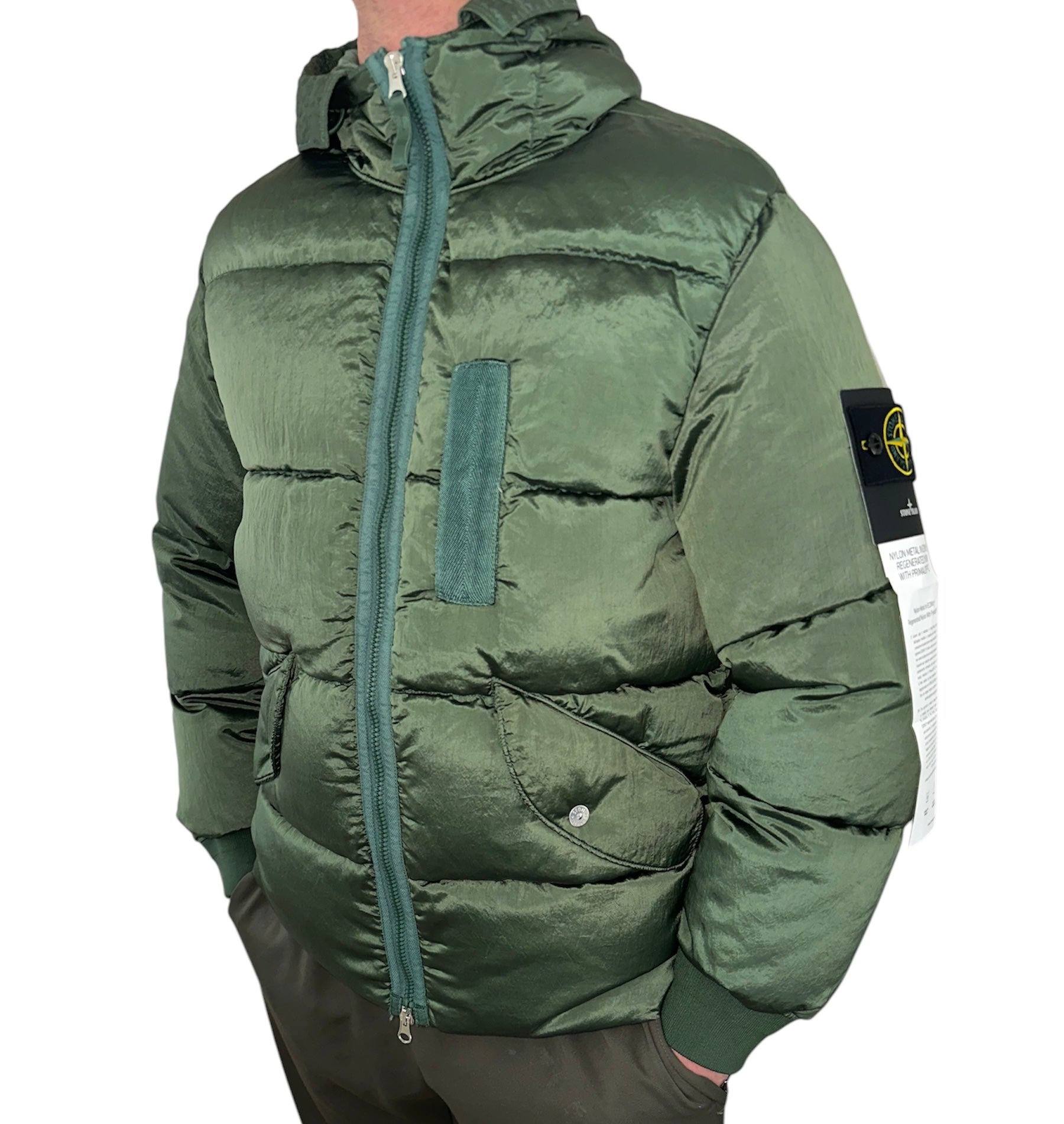 STONE ISLAND NYLON METAL DOWN TC PUFFER COAT JACKET - OLIVE