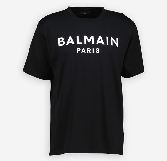 BALMAIN PARIS LOGO T-SHIRT - BLACK