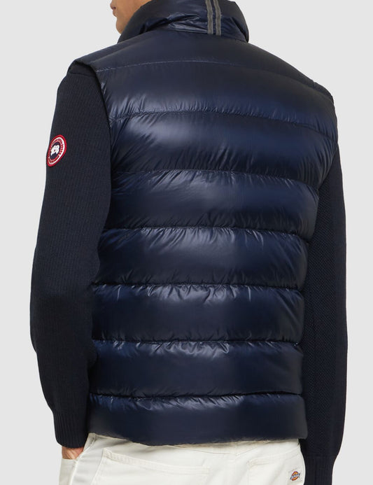 CANADA GOOSE GARSON LOGO DOWN GILET BODYWARMER VEST - NAVY