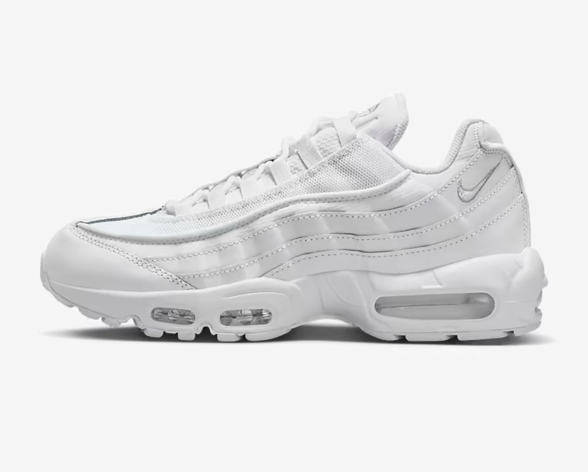 NIKE AIR MAX 95 TRAINERS - WHITE