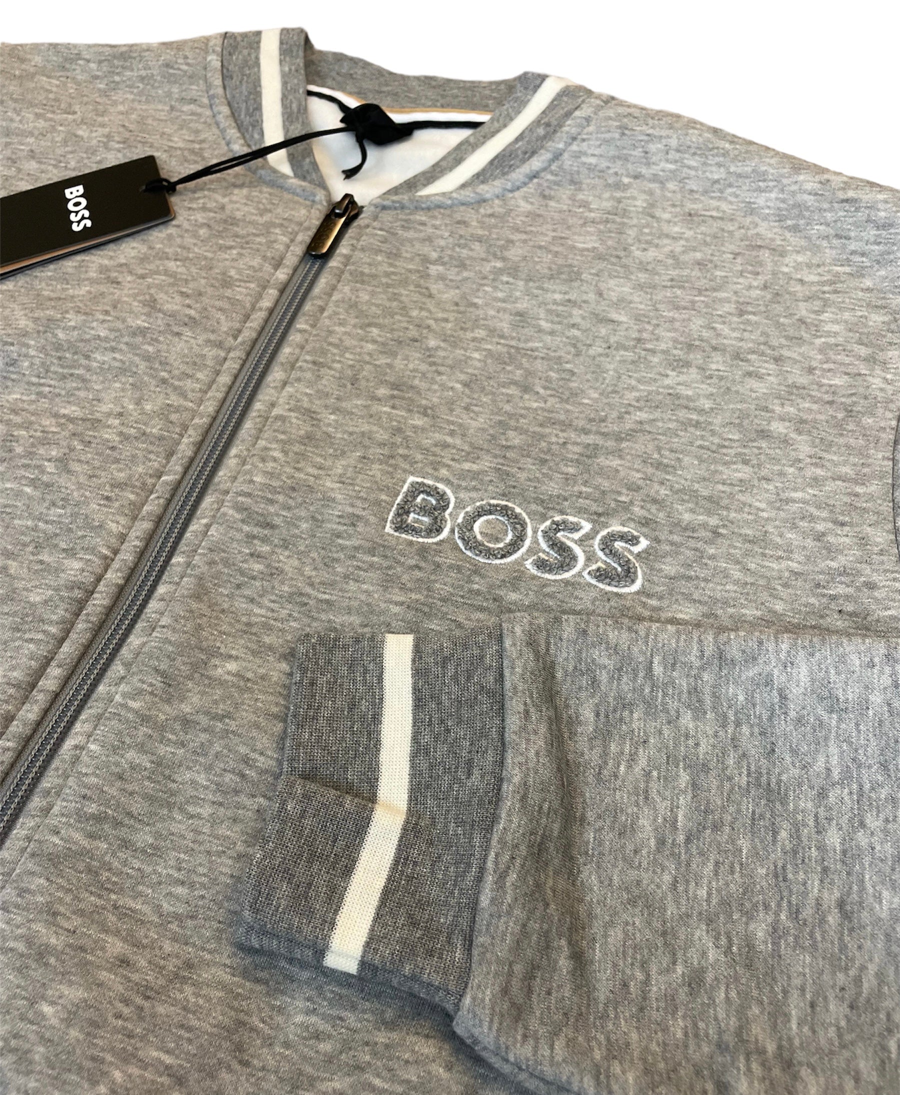 Hugo boss full hot sale tracksuit grey