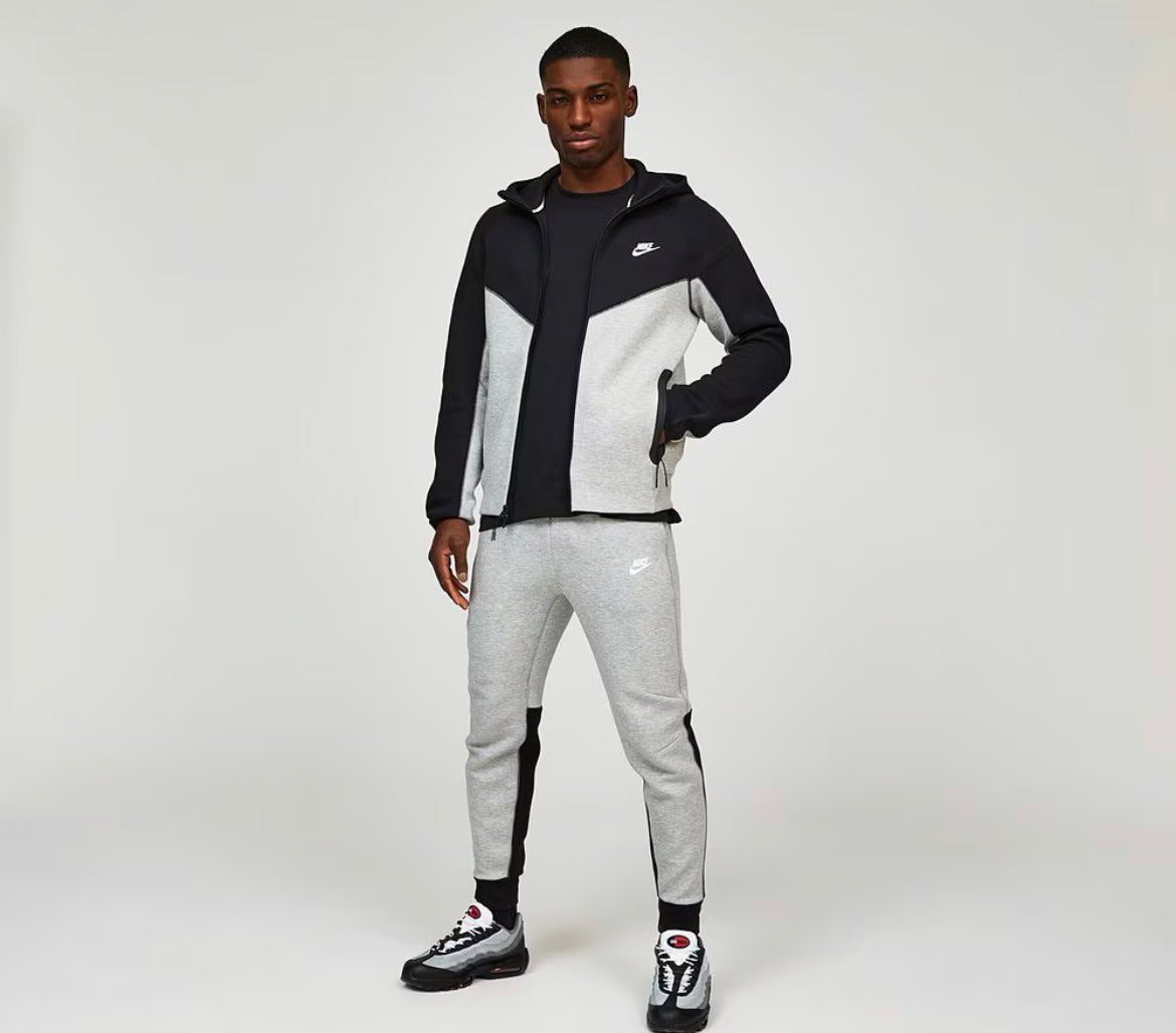 Nike fashion tracksuit grey and white