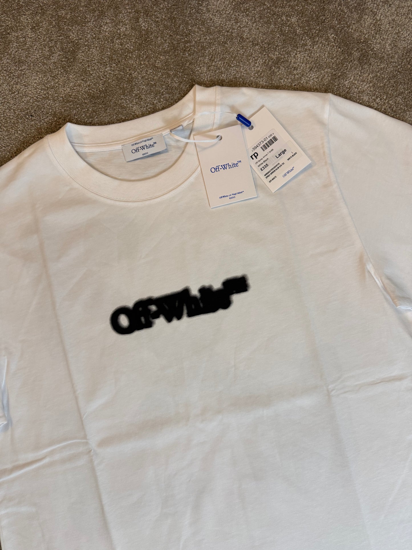 OFF WHITE SPRAY ARROW TSHIRT - WHITE
