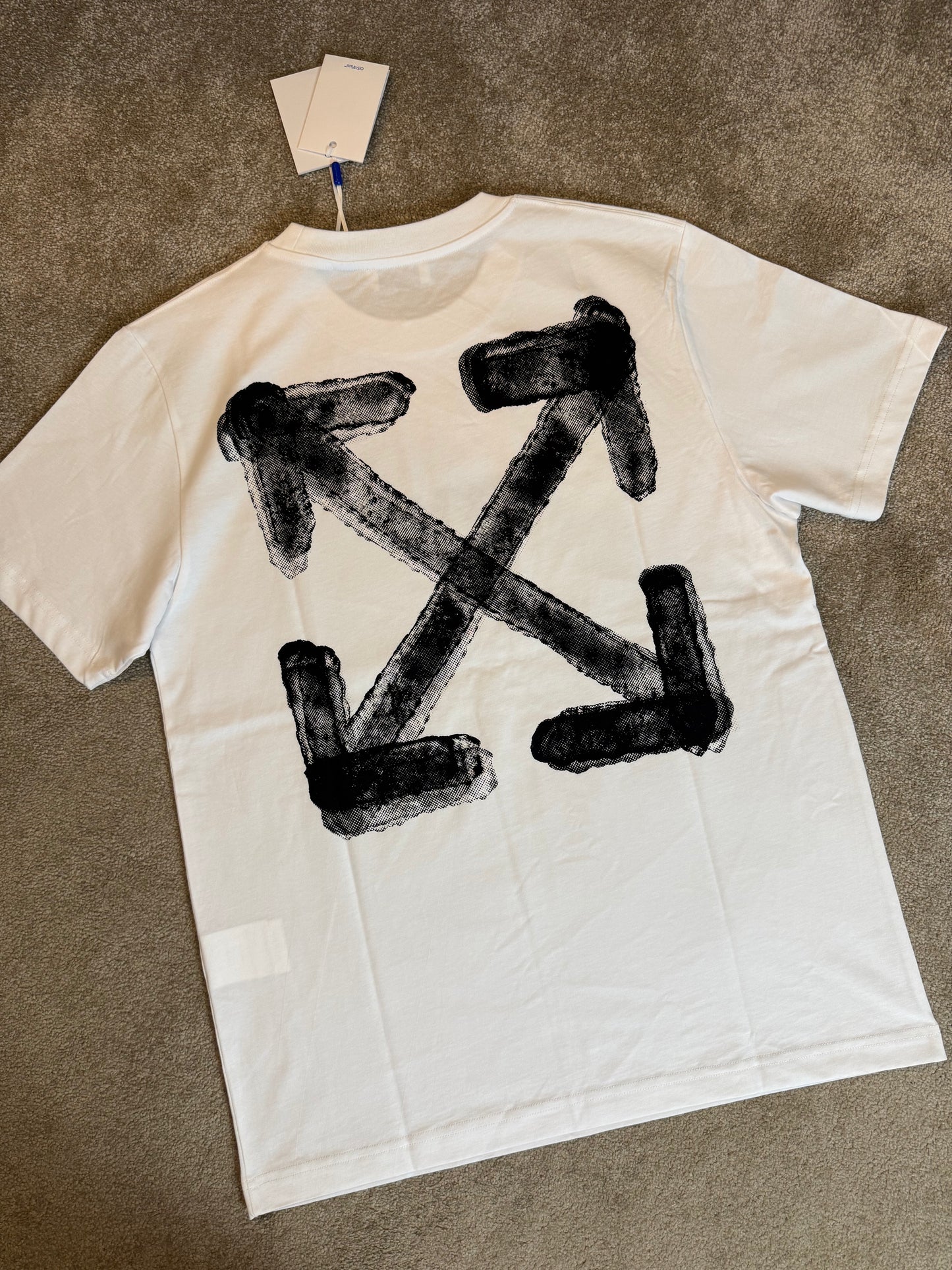 OFF WHITE SPRAY ARROW TSHIRT - WHITE
