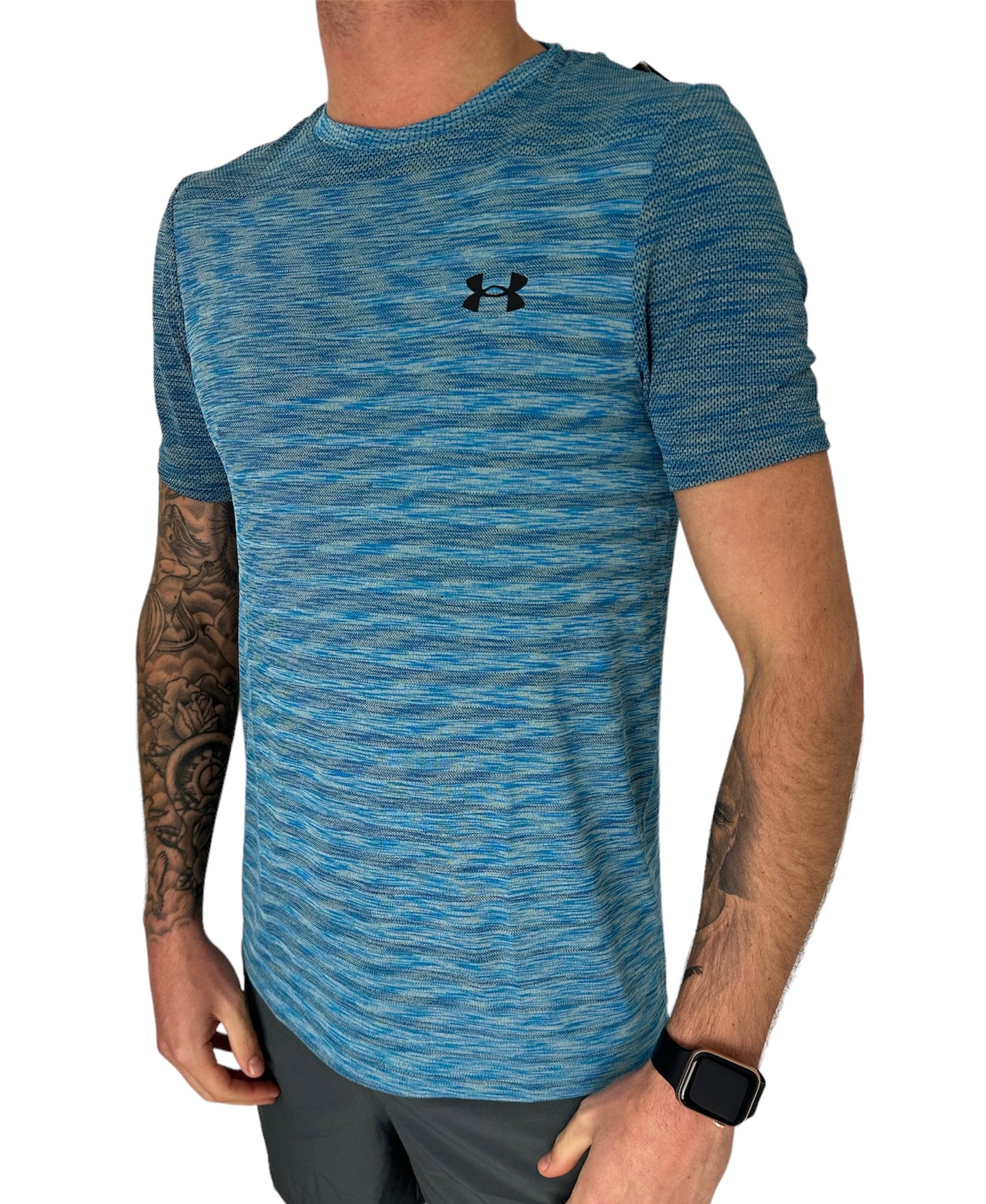 UNDER ARMOUR SEAMLESS STRIDE T-SHIRT - SKY BLUE