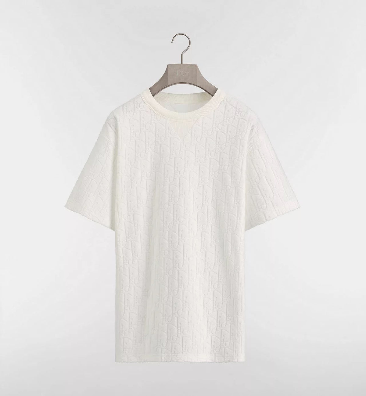 CHRISTIAN DIOR OBLIQUE TOWEL LOGO TSHIRT - WHITE