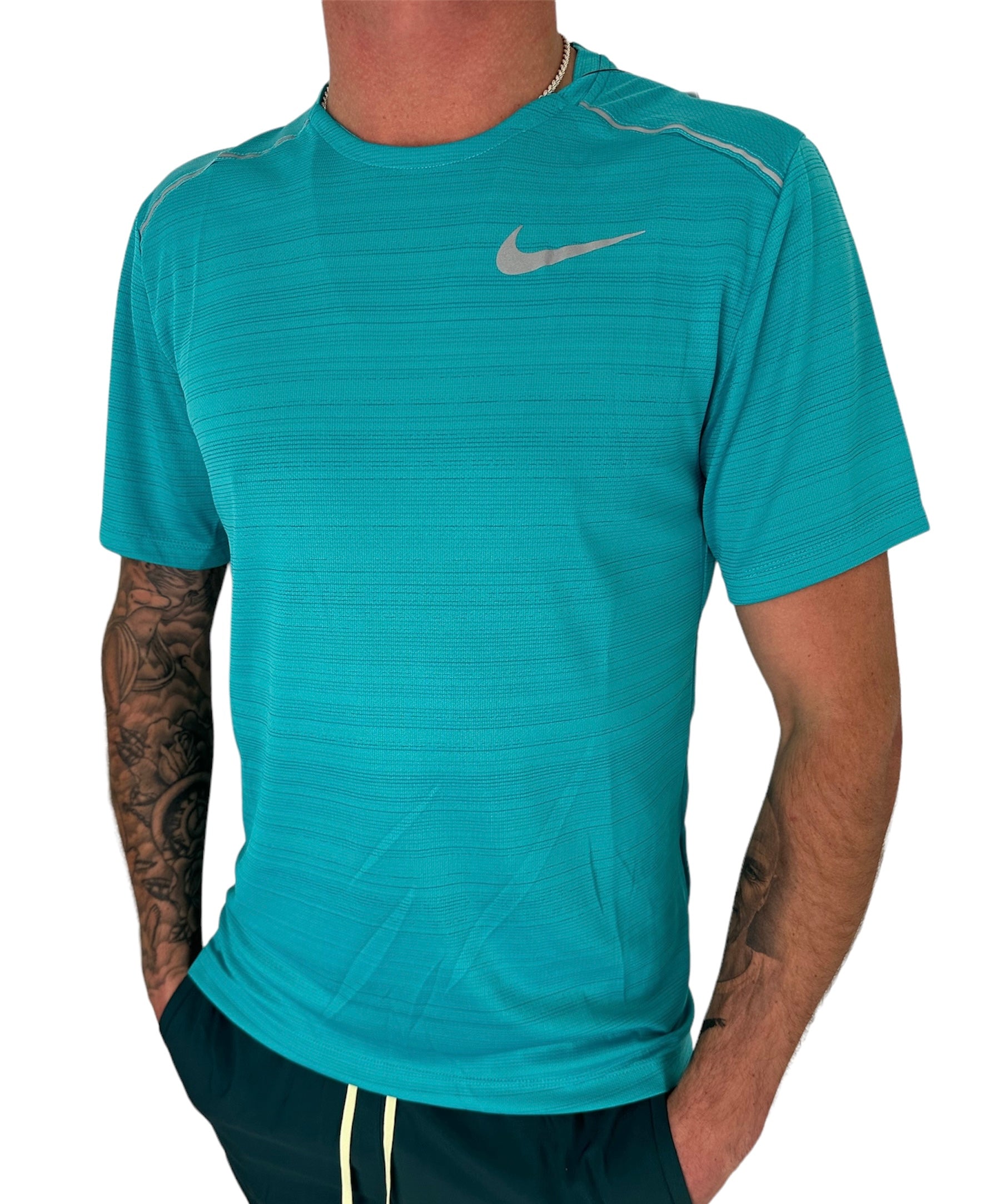 Aqua blue nike shirt best sale