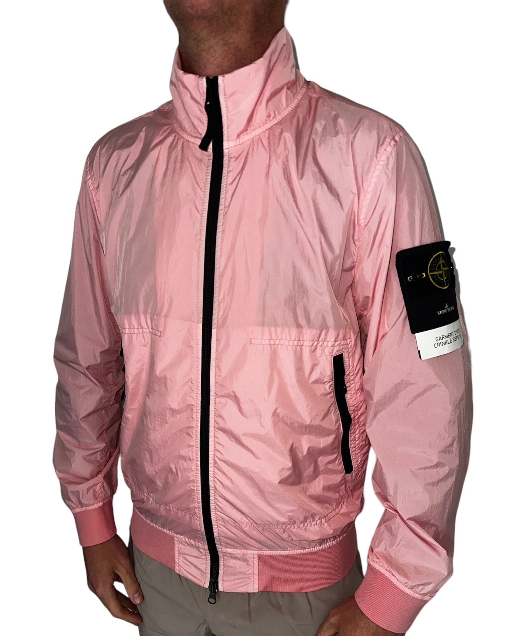 Stone island crinkle reps ny jacket rosa on sale