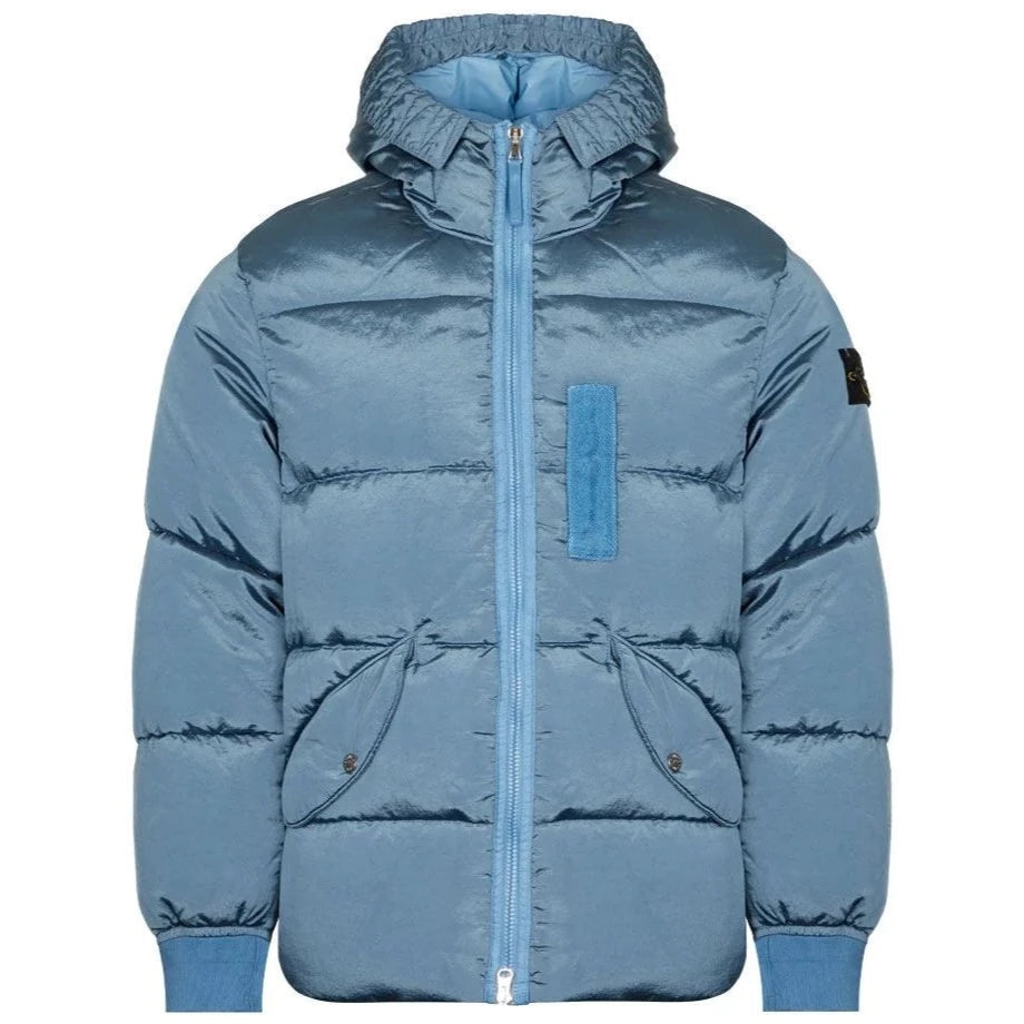 STONE ISLAND NYLON METAL DOWN TC PUFFER COAT JACKET - BLUE