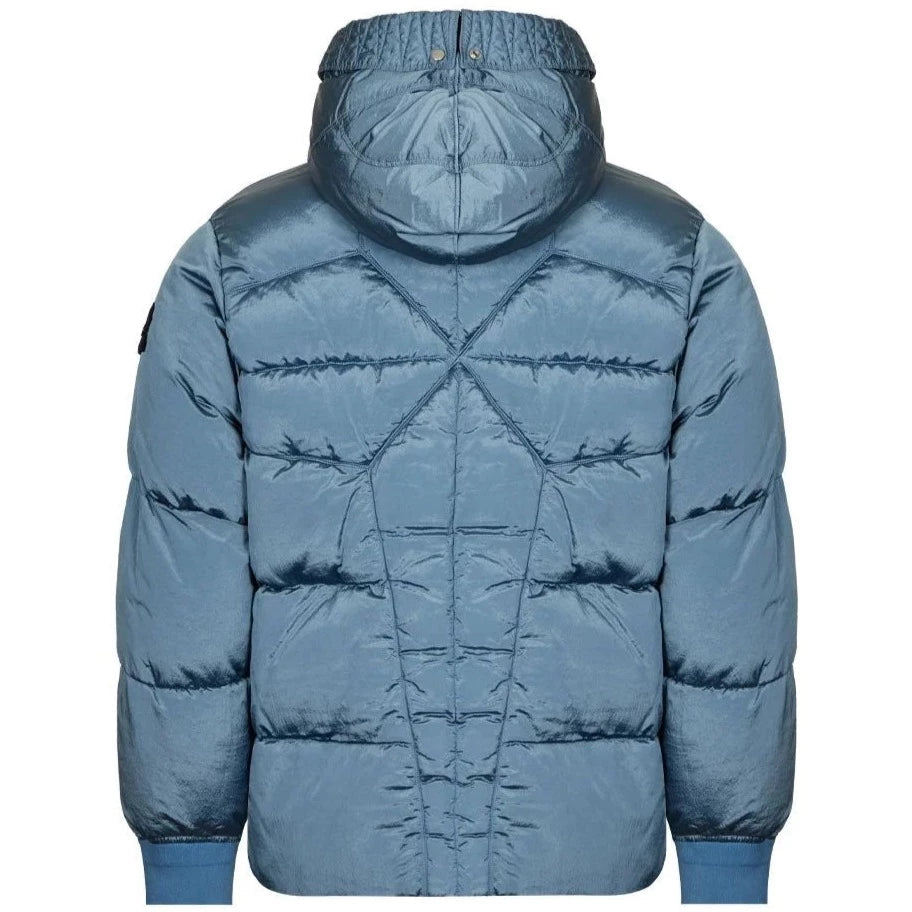 STONE ISLAND NYLON METAL DOWN TC PUFFER COAT JACKET - BLUE