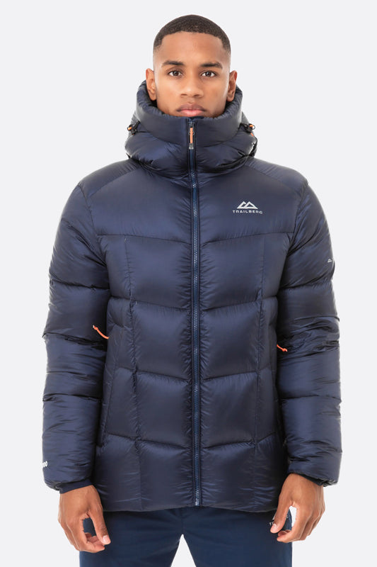 MENS TRAILBERG DOWN PUFFER JACKET - NAVY